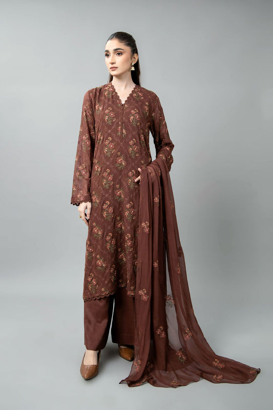 EMBROIDERED & EMBELISHED CHIFFON 3 PCS (UNSTITCHED)