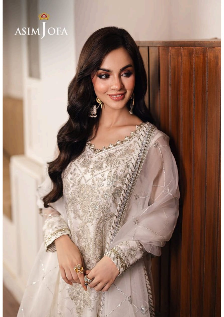 Asim jofa 3pc chiffon embroidery